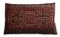 Traditional Classic Rectangular Sienna Brown Lumbar Throw Pillow, 13 inch by 19 inch, lbtr687