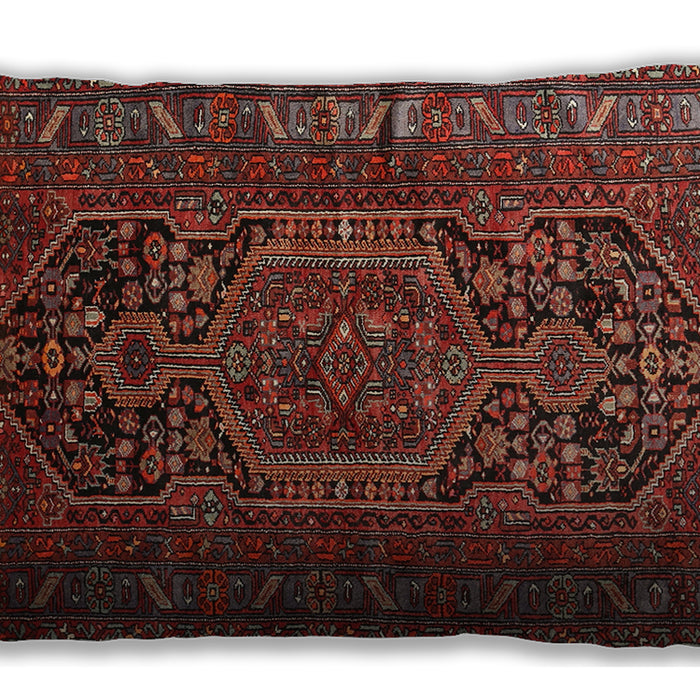 Traditional Classic Rectangular Sienna Brown Lumbar Throw Pillow, 13 inch by 19 inch, lbtr687