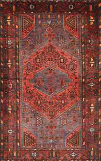 Machine Washable Traditional Sienna Brown Rug, wshtr688