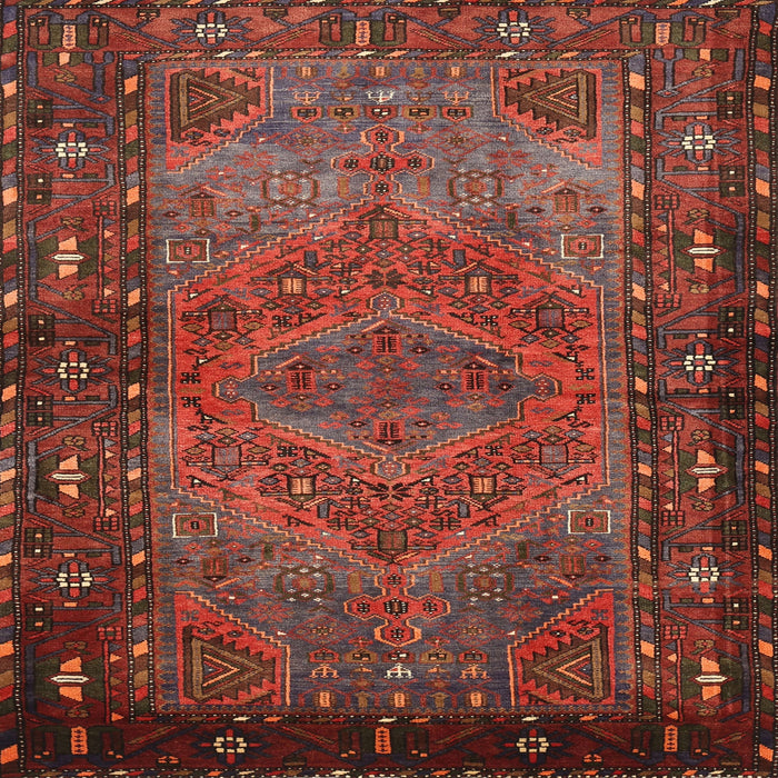 Square Traditional Sienna Brown Persian Rug, tr688