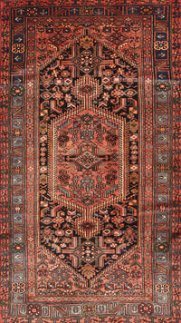 Machine Washable Traditional Rust Pink Rug, wshtr689