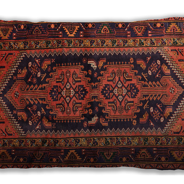 Traditional Classic Rectangular Saffron Red Lumbar Throw Pillow, 13 inch by 19 inch, lbtr690