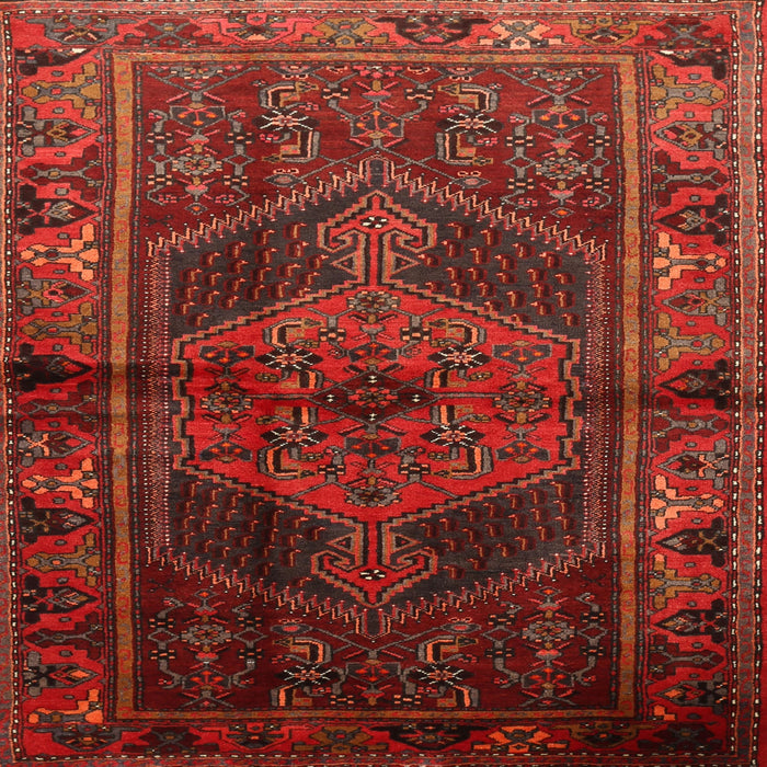 Square Traditional Brown Red Persian Rug, tr691