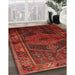 Machine Washable Traditional Brown Red Rug in a Family Room, wshtr691