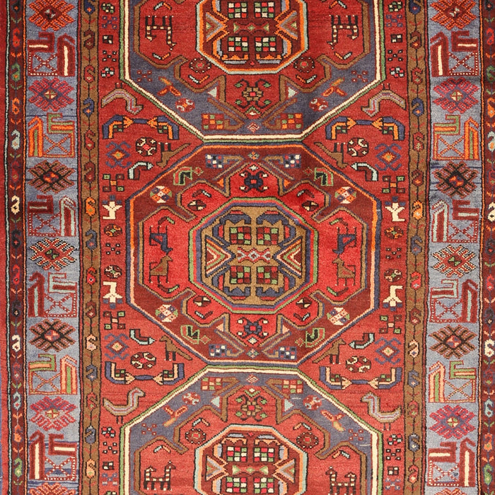 Machine Washable Traditional Orange Salmon Pink Rug, wshtr692