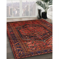 Traditional Dark Sienna Brown Persian Rug, tr693