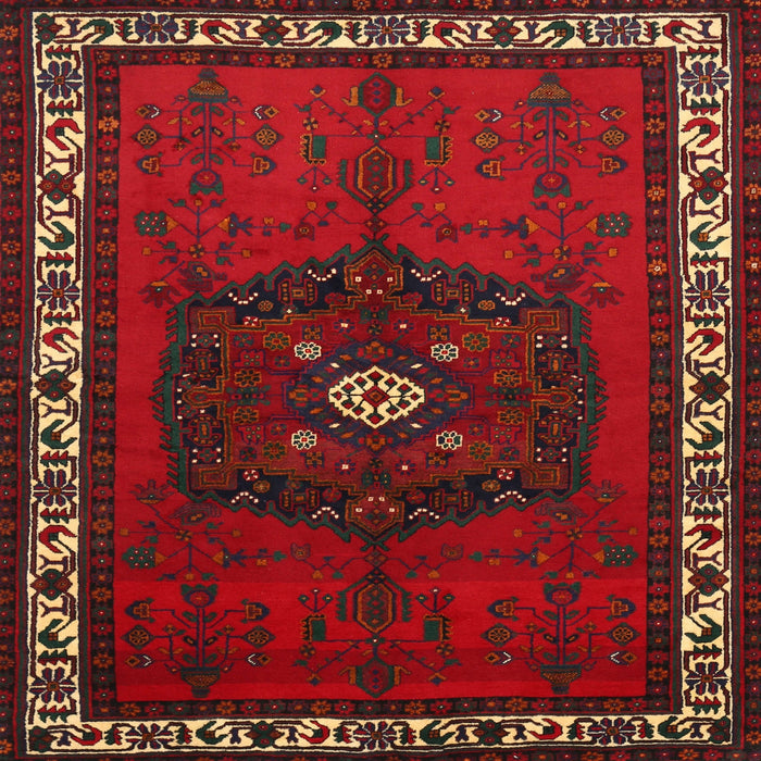 Square Traditional Reddish Brown Persian Rug, tr694