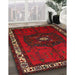 Traditional Reddish Brown Persian Rug in Family Room, tr694