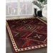 Traditional Dark Brown Persian Rug in Family Room, tr695