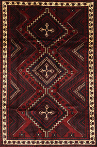 Machine Washable Traditional Dark Brown Rug, wshtr695