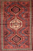 Machine Washable Traditional Rust Pink Rug, wshtr696