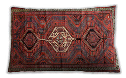 Traditional Classic Rectangular Rust Pink Lumbar Throw Pillow, 13 inch by 19 inch, lbtr696