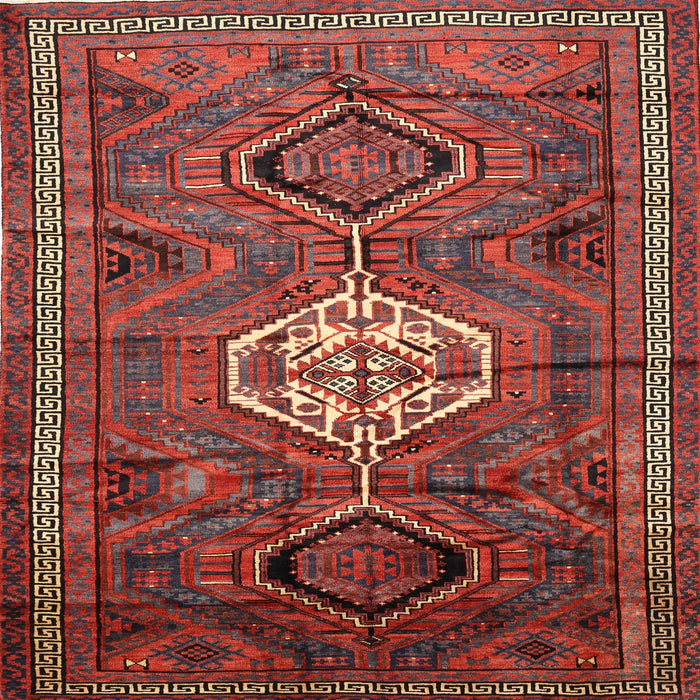 Square Traditional Rust Pink Persian Rug, tr696