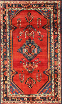 Machine Washable Traditional Red Rug, wshtr697