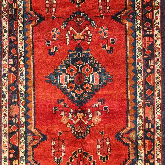 Machine Washable Traditional Red Rug, wshtr697