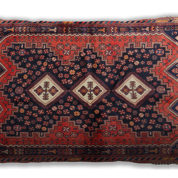 Traditional Classic Rectangular Saffron Red Lumbar Throw Pillow, 13 inch by 19 inch, lbtr698