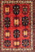 Machine Washable Traditional Sienna Brown Rug, wshtr699