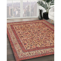 Traditional Sand Brown Persian Rug, tr69