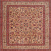 Square Traditional Sand Brown Persian Rug, tr69