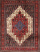 Machine Washable Traditional Dark Almond Brown Rug, wshtr6