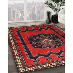 Traditional Red Persian Rug in Family Room, tr702