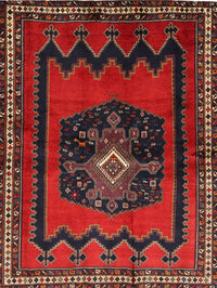 Machine Washable Traditional Red Rug, wshtr702