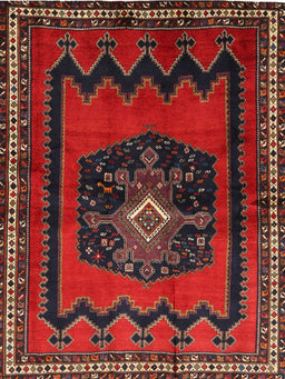 Machine Washable Traditional Red Rug, wshtr702