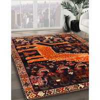 Traditional Deep Red Animal Rug, tr706