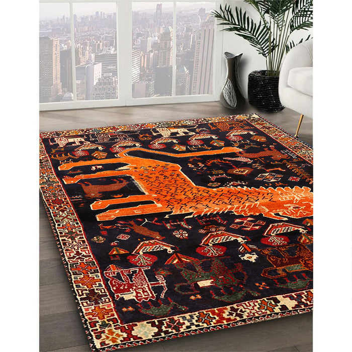 Machine Washable Traditional Deep Red Rug in a Family Room, wshtr706