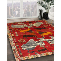 Traditional Red Animal Rug, tr707