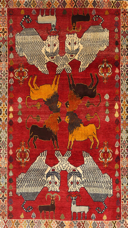 Machine Washable Traditional Red Rug, wshtr707