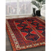 Machine Washable Traditional Sepia Brown Rug in a Family Room, wshtr709