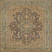 Round Machine Washable Traditional Sepia Brown Rug, wshtr70