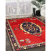 Traditional Brown Medallion Rug in Family Room, tr710