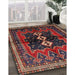 Traditional Saffron Red Persian Rug in Family Room, tr712