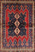 Machine Washable Traditional Saffron Red Rug, wshtr712