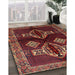 Traditional Dark Gold Brown Persian Rug in Family Room, tr713