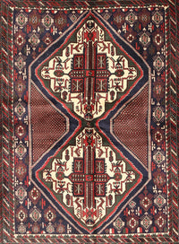 Machine Washable Traditional Dark Almond Brown Rug, wshtr714