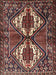 Machine Washable Traditional Dark Almond Brown Rug, wshtr714