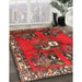 Traditional Red Persian Rug in Family Room, tr715