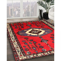 Machine Washable Traditional Brown Rug in a Family Room, wshtr716