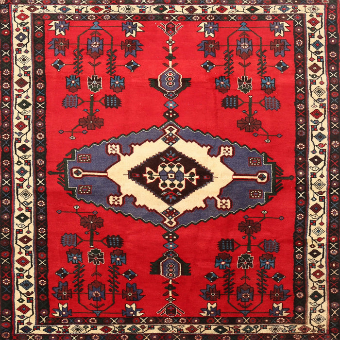 Square Traditional Brown Persian Rug, tr716