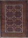 Machine Washable Traditional Bakers Brown Rug, wshtr717