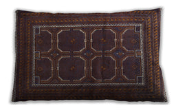 Traditional Classic Rectangular Bakers Brown Lumbar Throw Pillow, 13 inch by 19 inch, lbtr717