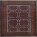 Round Machine Washable Traditional Bakers Brown Rug, wshtr717