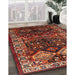 Traditional Gold Brown Persian Rug in Family Room, tr718