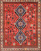 Machine Washable Traditional Rust Pink Rug, wshtr719