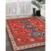 Machine Washable Traditional Rust Pink Rug in a Family Room, wshtr719