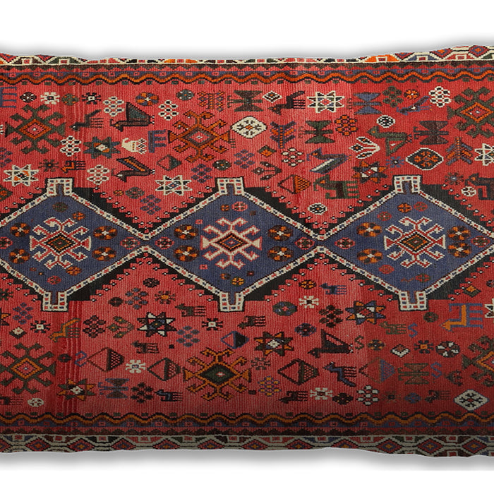 Traditional Classic Rectangular Rust Pink Lumbar Throw Pillow, 13 inch by 19 inch, lbtr719