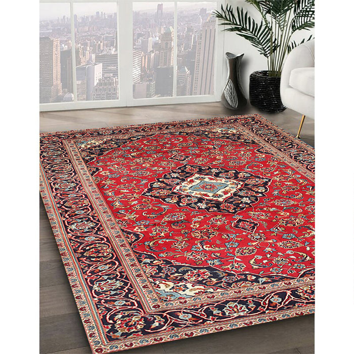 Machine Washable Traditional Camel Brown Rug in a Family Room, wshtr71